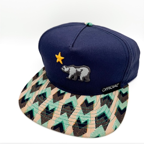 Official Crown of Laurel California Grassroots SnapBack Hat Navy - Picture 1 of 3